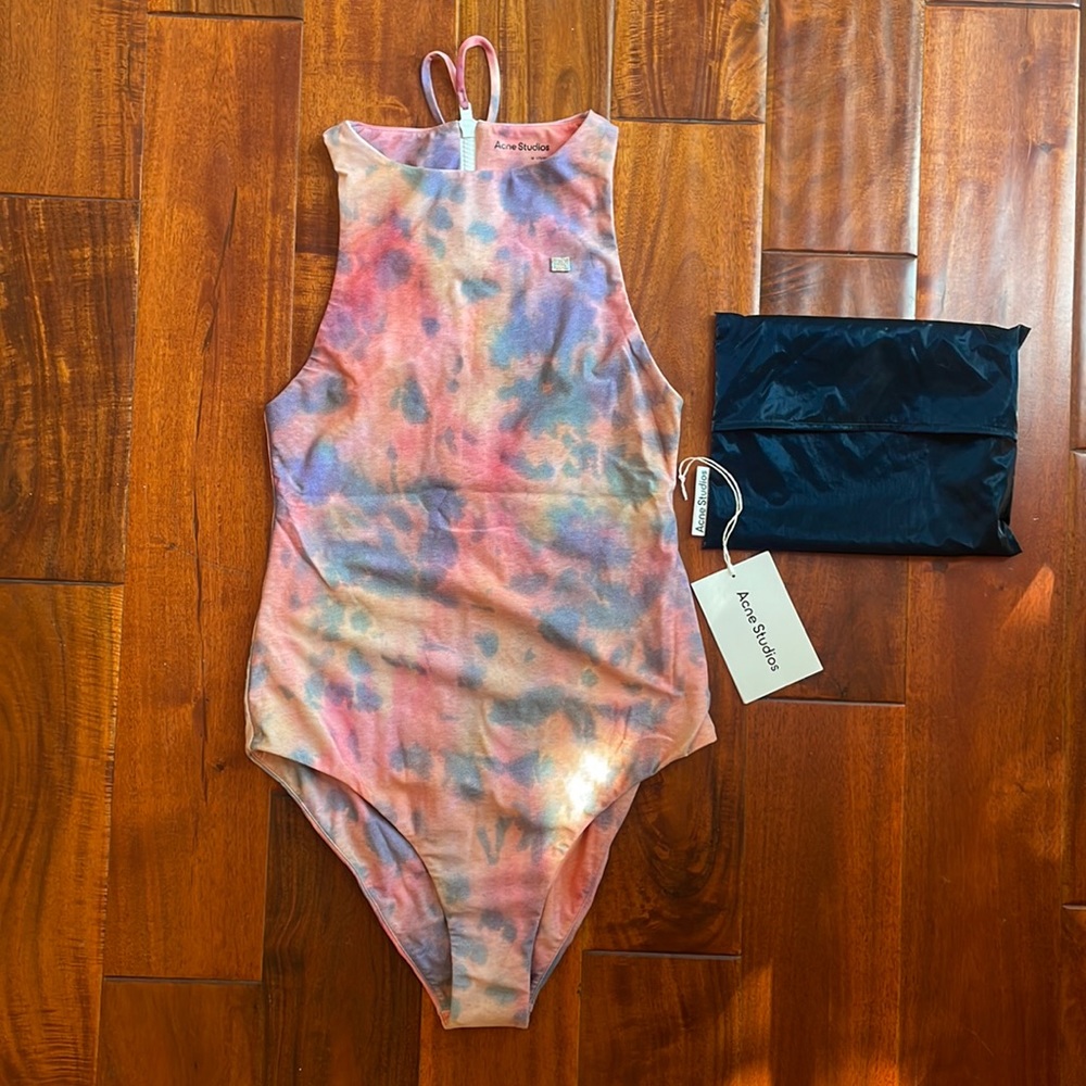 Acne Tie Dye Swim Suit, NWT size Medium